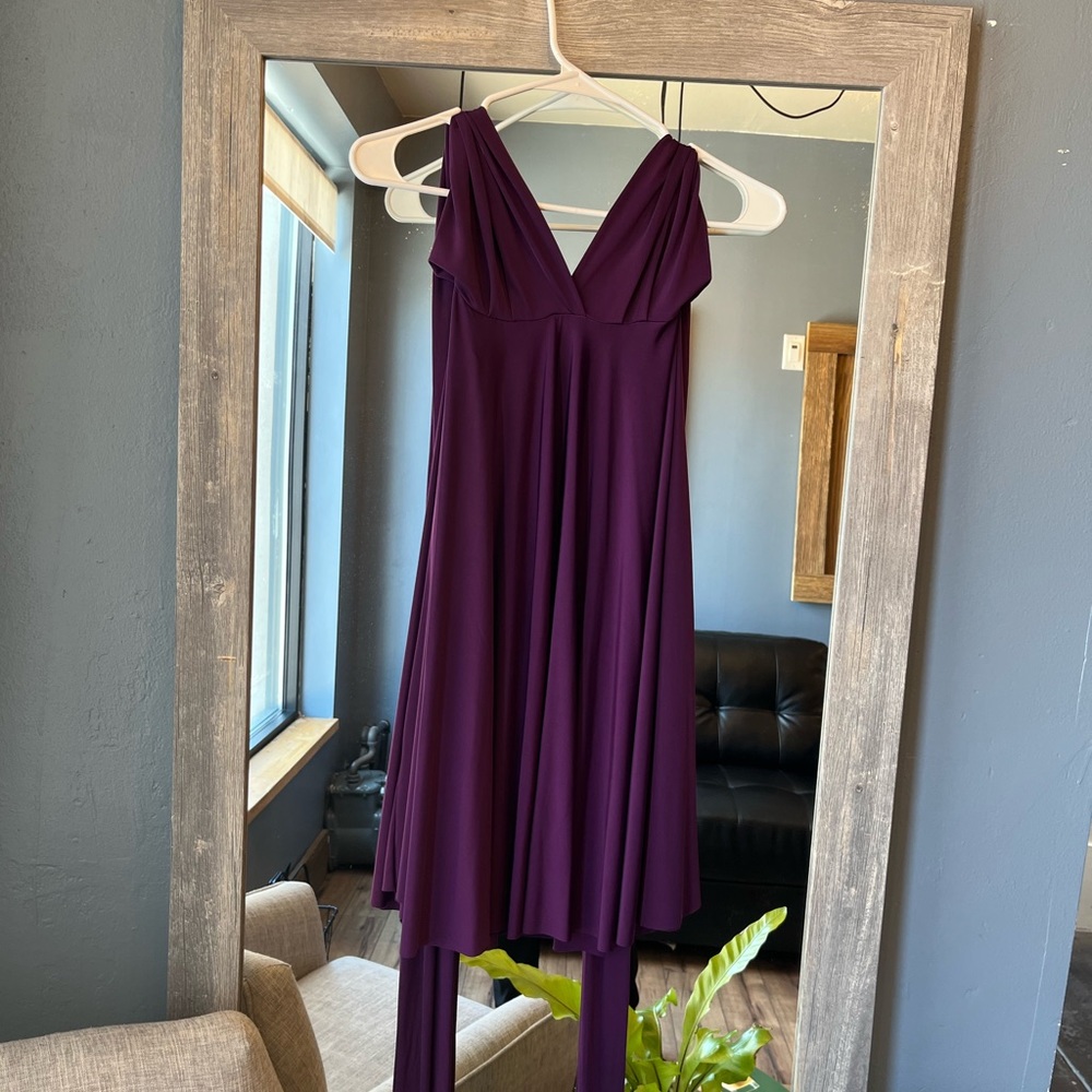 Henkaa Sakura Midi Dress, Plum Purple